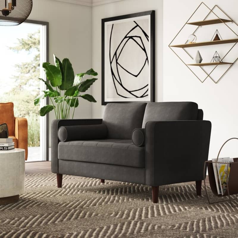 Garren Square Arm Tufted Loveseat