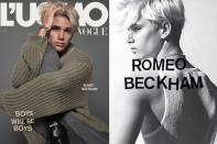 Romeo Beckham ha debutado como chico de portada de la mano de L'Uomo Vogue. El hijo de Victoria y David Beckham es la imagen del número de febrero de 2021 de esta revista masculina. "Emocionado por compartir mi primera portada", <a href="https://www.instagram.com/p/CKMJH-8glJg/" rel="nofollow noopener" target="_blank" data-ylk="slk:escribió el protagonista en Instagram;elm:context_link;itc:0;sec:content-canvas" class="link ">escribió el protagonista en Instagram</a>. Mert Alas y Marcus Piggott han sido los encargados de captar al modelo. (Foto: <a href="https://www.vogue.it/moda/article/romeo-beckham-cover-luomo-vogue#intcid=_vogue-it_61c56113-7f68-43bd-90ef-2512e6d327f2_popular4-1" rel="nofollow noopener" target="_blank" data-ylk="slk:L'Uomo Vogue;elm:context_link;itc:0;sec:content-canvas" class="link ">L'Uomo Vogue</a> / Instagram / <a href="https://www.instagram.com/p/CKMFoJZooyE/" rel="nofollow noopener" target="_blank" data-ylk="slk:@luomovogue;elm:context_link;itc:0;sec:content-canvas" class="link ">@luomovogue</a>)