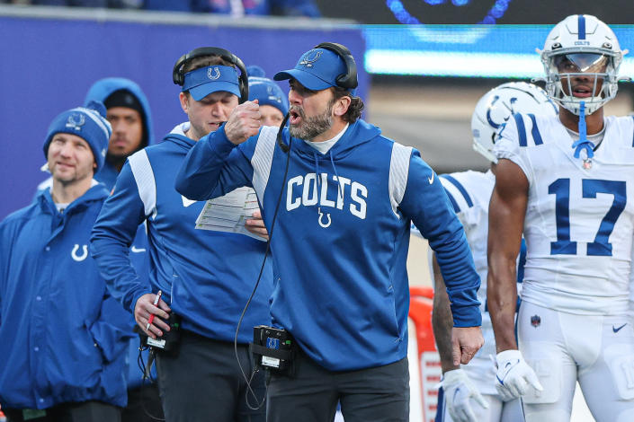 The Colts have lost six straight games under interim head coach Jeff Saturday. (Vincent Carchietta-USA TODAY Sports)