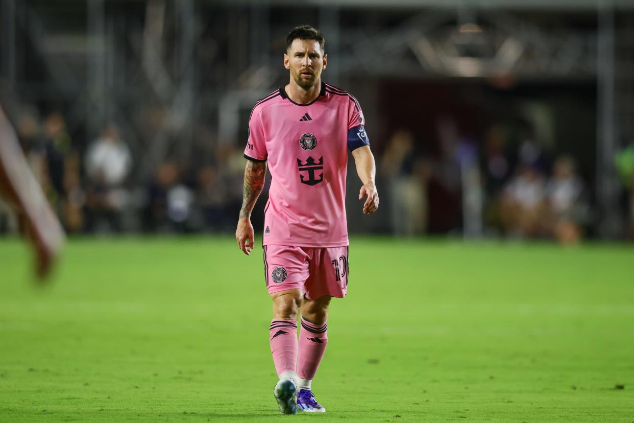 Lionel Messi left Wednesday night's win over Nashville SC in the 50th minute.