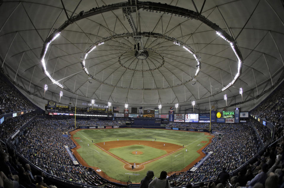 Tropicana Field will have a lower seating capacity in 2019. (AP)