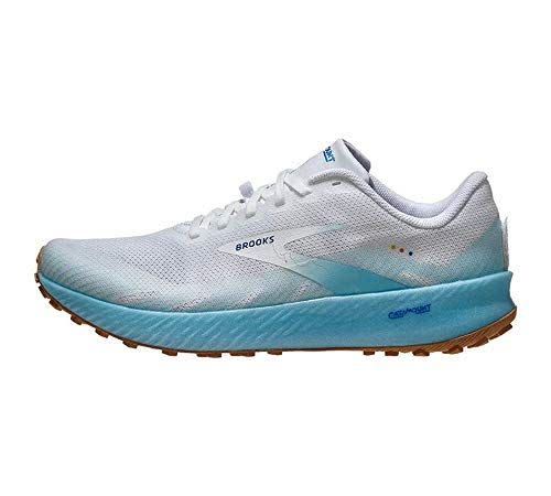 12) Brooks Catamount White/Iced Aqua/Blue 8 B (M)