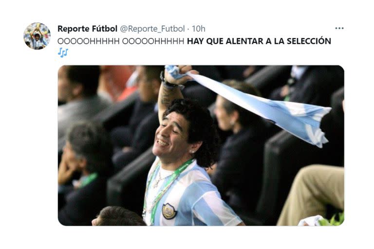 Diego Maradona no podía faltar en la celebración