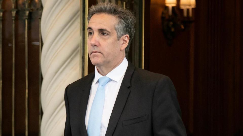 PHOTO: Michael Cohen, former personal lawyer to Donald Trump, leaves his apartment building on his way to Manhattan criminal court in New York, May 14, 2024.  (Michael Nagle/Bloomberg via Getty Images)