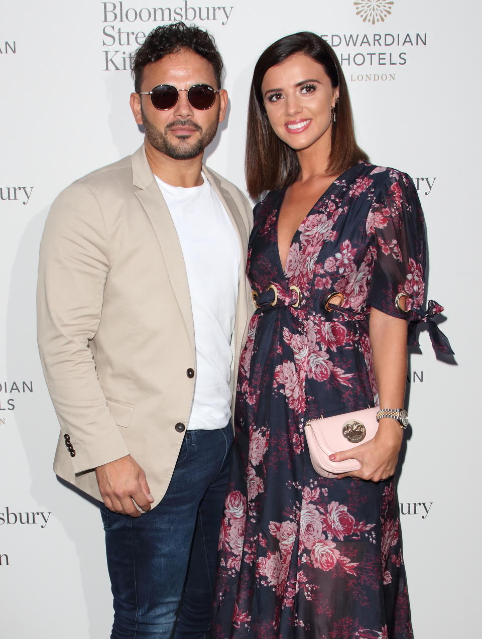 LONDON, UNITED KINGDOM - 2019/08/08: Ryan Thomas and Lucy Mecklenburgh arrive at the Bloomsbury Street Kitchen Restaurant Launch Party in London. (Photo by Keith Mayhew/SOPA Images/LightRocket via Getty Images)