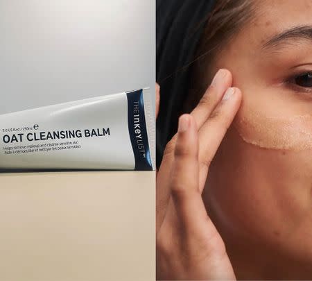 Great for sensitive skin, this oat cleansing balm is super gentle