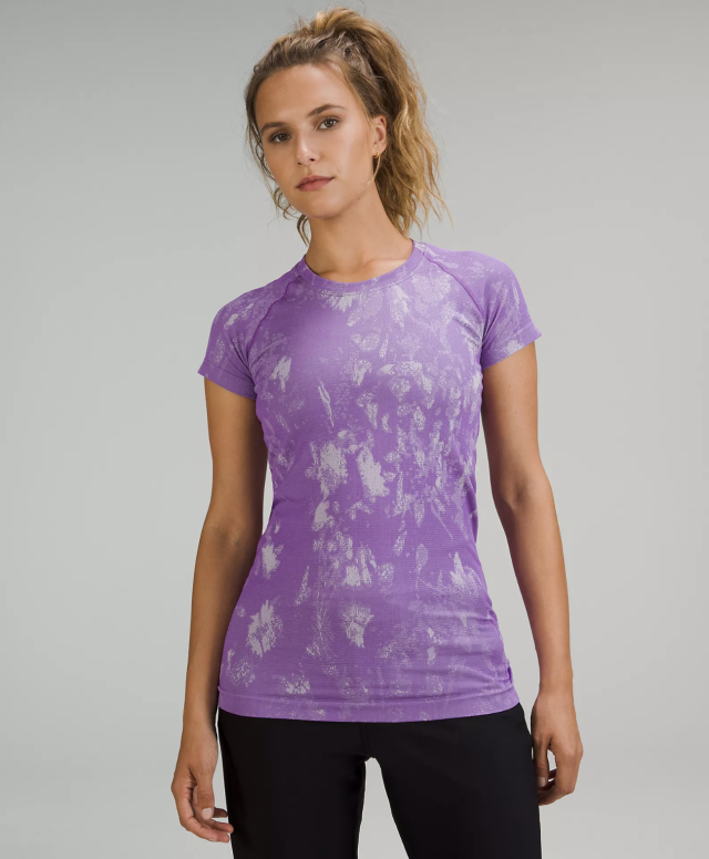 Lululemon High-Neck Running and Training T-Shirt - Lilac Smoke