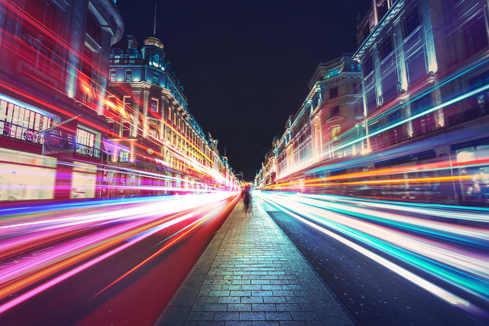 Speed of light in the city of London