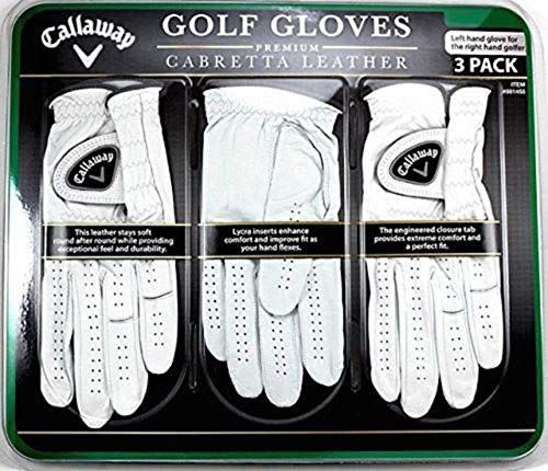 Callaway Cabretta Leather Golf Gloves, Set of 3