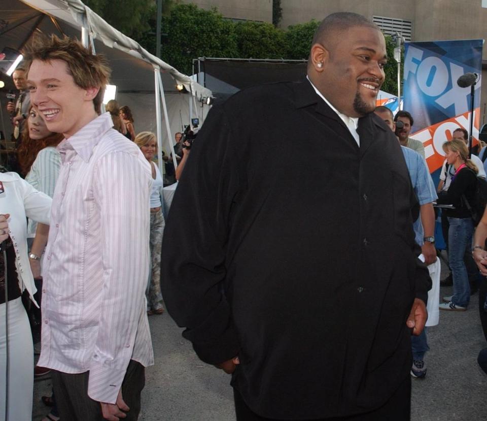 Clay Aiken, left, and Ruben Studdard, photographed in May 2003 in Los Angeles shortly before the Season 2 finale of “American Idol.”