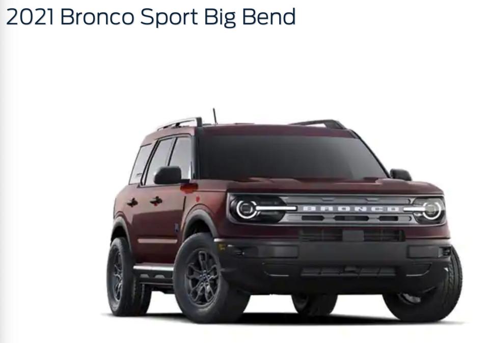 2021 Ford Bronco Sport.