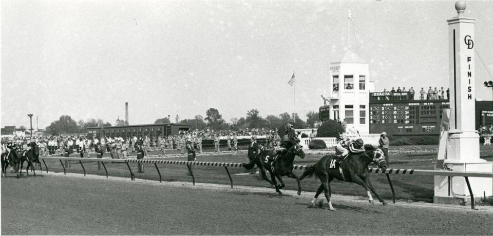 Secretariat posted the fastest Kentucky Derby-winning time (1:59.40) in 1973. He also holds the record times for the Preakness and Belmont. Herald-Leader file photo