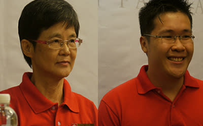 It is likely that Ms Teo Soh Lung, 62, (left) and Mr Jarrod Luo, 27, will be standing in the single-member wards of Yuhua and Bukit Panjang respectively. (Yahoo! Photo).