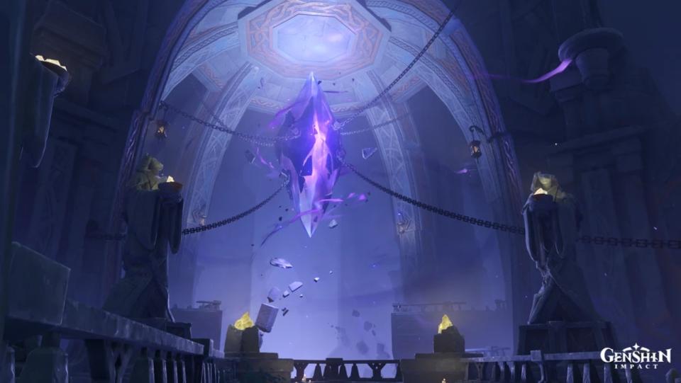 The revelation of the sinner during the 'Caribert' quest only raises further questions about the fall of Khaenri'ah and the rise of the Abyss Order.  Who is this mysterious entity?  (Photo: HoYoverse)