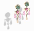 <p>Used to evoke the colours of Frida Kahlo’s exotic flower crowns, the fuchsite in these earrings is said to act as a kind of ‘guardian angel’.<br></p><p>Yellow gold, fuchsite, tourmaline, opal, zirconia faceted briolette and diamond earrings, £9,120, Cassandra Goad</p><p><a class="link " href="https://www.cassandragoad.com/jewellery/earrings/corona-de-flores-earrings" rel="nofollow noopener" target="_blank" data-ylk="slk:SHOP NOW;elm:context_link;itc:0;sec:content-canvas">SHOP NOW</a></p>