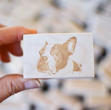 42) Dog Portrait Custom Stamp