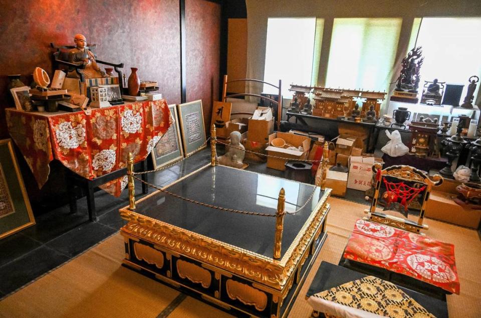 One of the rooms inside the Shingon Buddhist International Institute building where Bill Eidsen of Fresno teaches students about the sect.