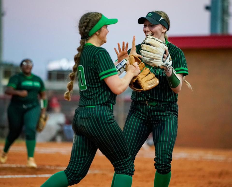 The Fort Myers Green Wave compete against the North Fort Myers Red Knights in a non-district game at North Fort Myers High School in North Fort Myers on Thursday, March 28, 2024.