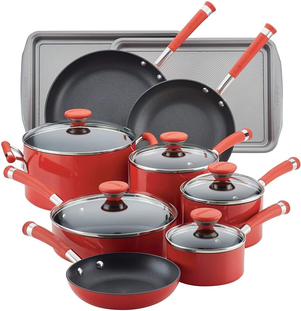 This Prime Day, this affordable cookware set is $50 off. The set include different sauce pans and frying pans. Plus, it comes with cookie sheets for all the bakers out there. <a href="https://amzn.to/3lH20eE" target="_blank" rel="noopener noreferrer">Originally $200, get the set now for $150 at Amazon</a>.