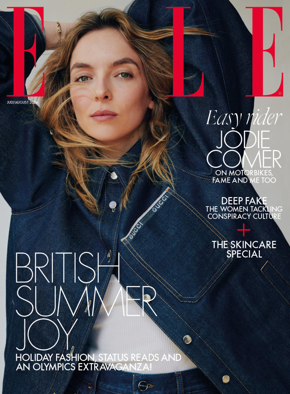 Jodie Comer on the cover of Elle UK’s July/August issue (Elle UK/Cass Bird/PA)