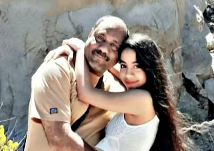 Ann Bashir, 16, and her father. (SWNS)