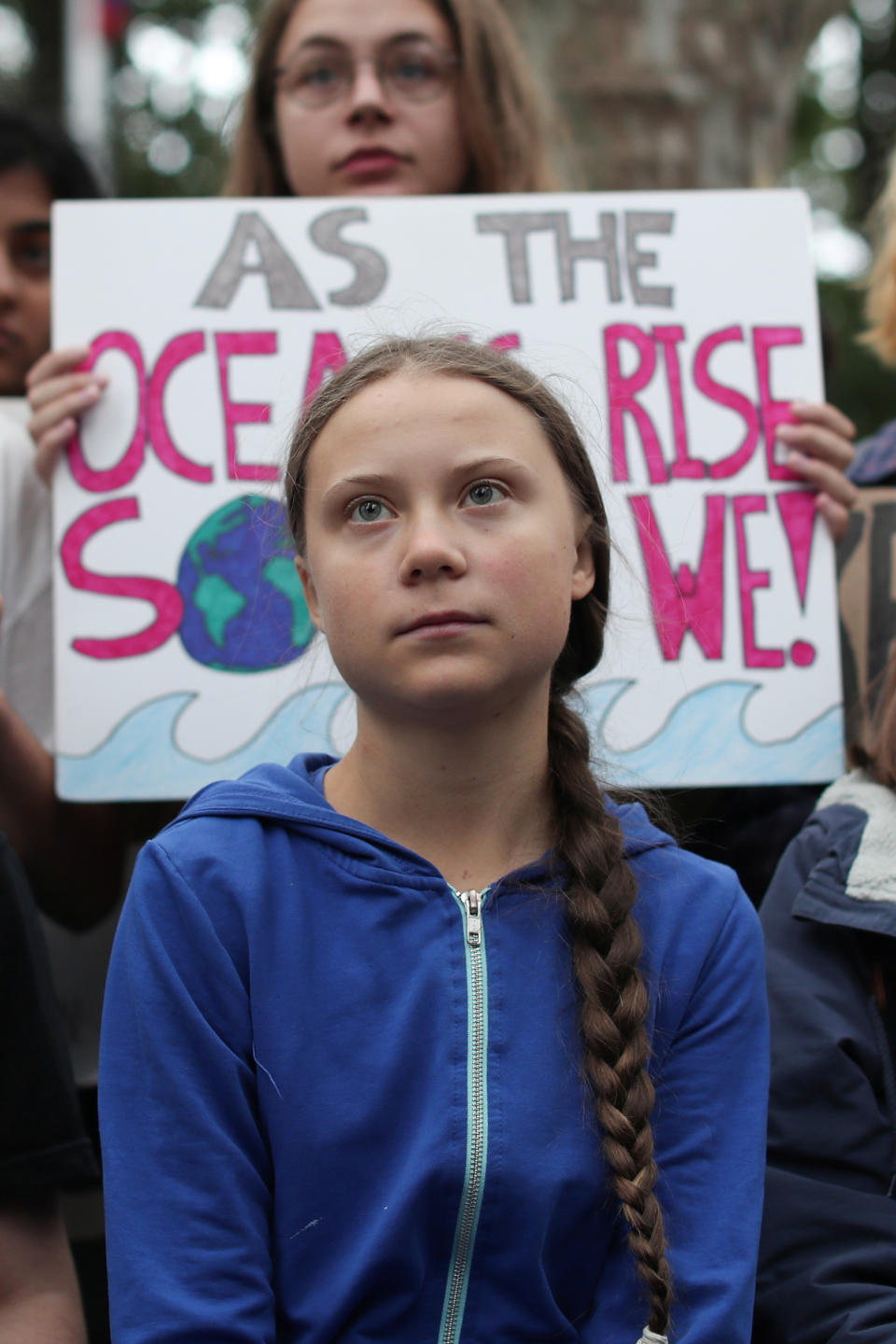 Swedish activist Greta Thunberg participates in a youth climate change protest in front of the United Nations Headquarters in New York City, New York, U.S.,September 6, 2019. REUTERS/Shannon Stapleton