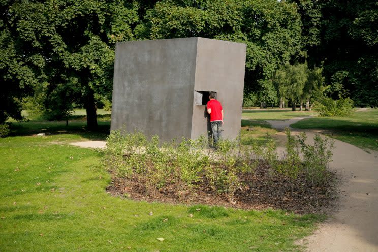 Memorial to the Homosexuals Persecuted under the National Socialist Regime. It was opened in 2008. Supplied photo from the Foundation Memorial to the Murdered Jews of Europe
