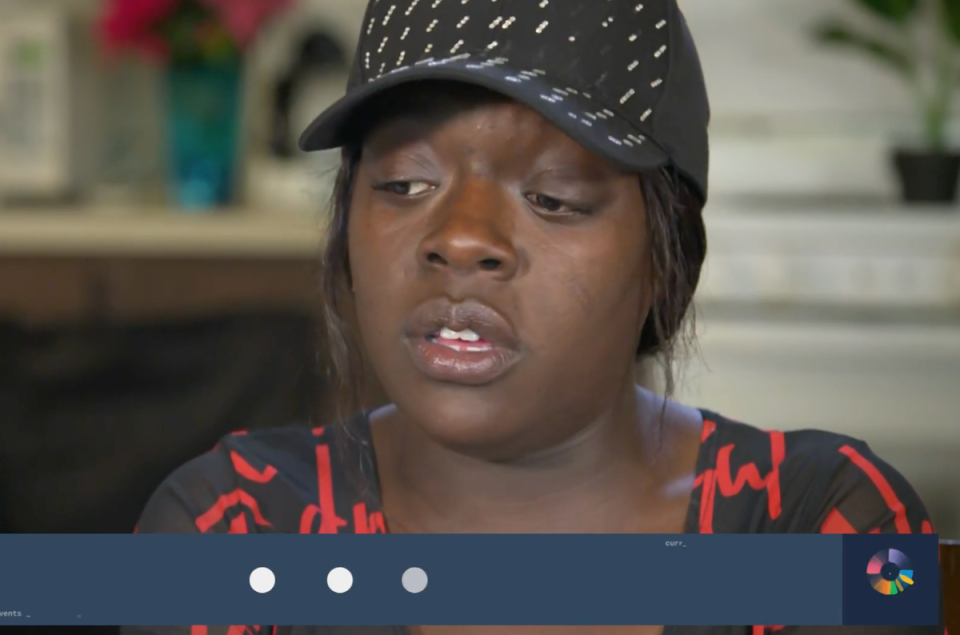 Jaqueda Gates says she is struggling to understand what happened to her brother Travis King (NBC News / screengrab)