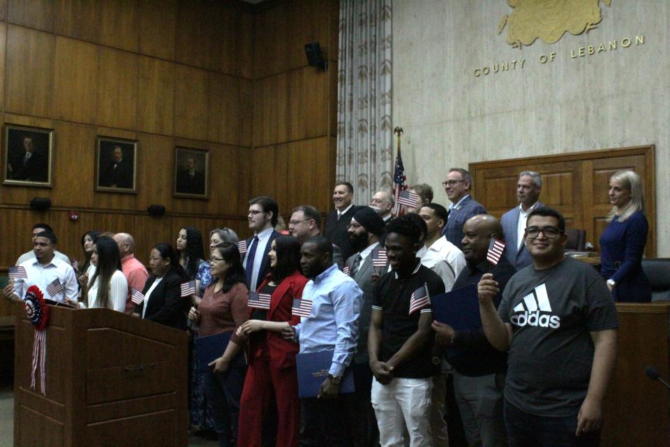 20 people became U.S. citizens on Friday, May 3, at a naturalization ceremony held at the Lebanon County Courthouse.