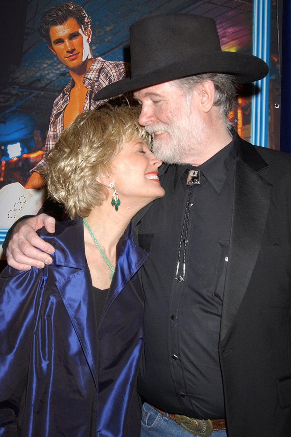Lesley Stahl and husband Aaron Latham during Urban Cowboy the Musical opening night