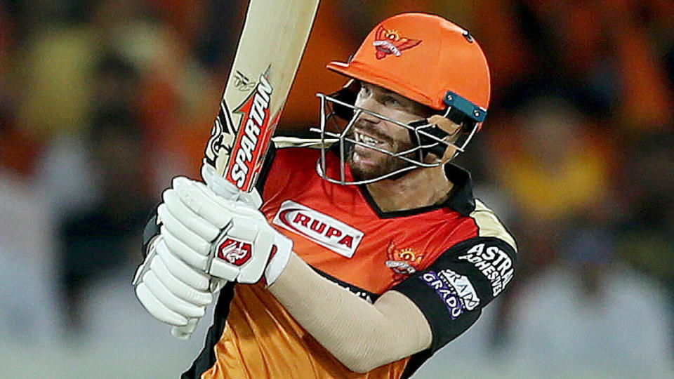 David Warner's IPL stint has come to an end with another big knock. Pic: AAP