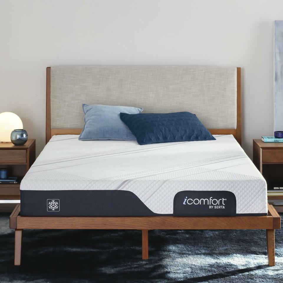 <p>iComfort Mattress</p><p>serta.com</p><p>$1099.00</p><p><a href="https://go.redirectingat.com?id=74968X1596630&url=https%3A%2F%2Fwww.serta.com%2Fmattresses%2Ficomfort&sref=https%3A%2F%2Fwww.menshealth.com%2Fhealth%2Fa22064022%2Fmattress-back-pain%2F" rel="nofollow noopener" target="_blank" data-ylk="slk:Shop Now;elm:context_link;itc:0;sec:content-canvas" class="link ">Shop Now</a></p><span class="copyright">Courtesy of Retailer</span>