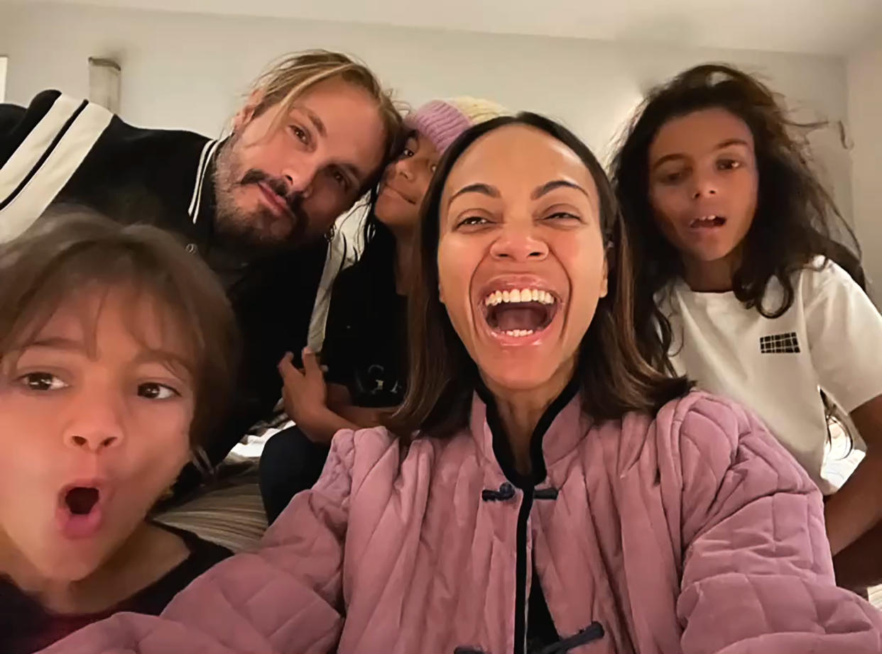 Zoe Saldana Shares Rare Pics of Her Three Sons All Grown Up