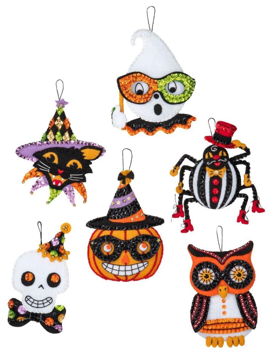 2) Vintage Halloween Ornaments