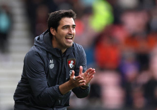 Bournemouth manager Andoni Iraola saw his side beaten