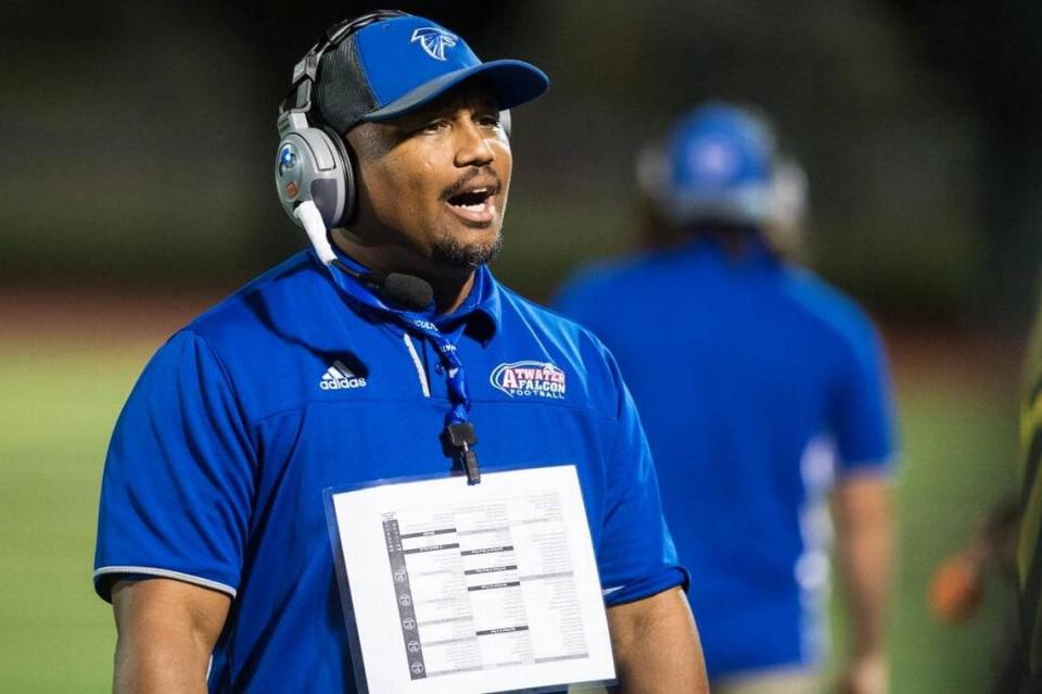 Atwater head coach Seneca Ybarra, shown here earlier this season, picked up a 14-7 win over El Capitan on Friday night. Andrew Kuhn/akuhn@mercedsun-star.com