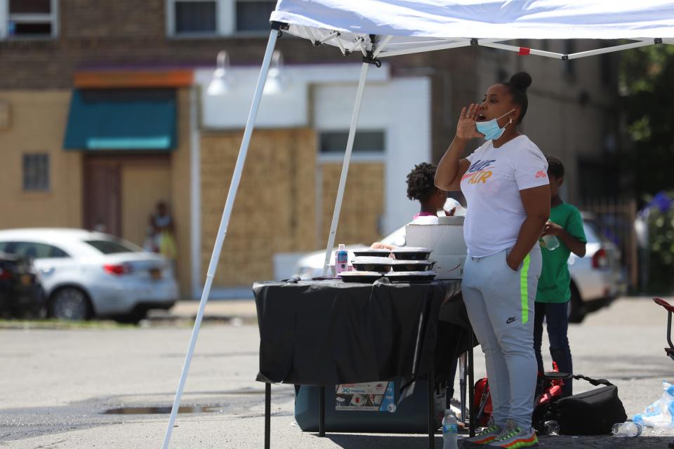 Community Justice Initiative held a free food event on July 29, 2020, in a parking lot at Chili Ave. and Thurston Road.  Niya Shabazz, with the group, said CJI is working on building relationships in the community, For the people, by the people."  The food was donated by Savage Chef.  Shabazz yells out free food to let people know they are there.