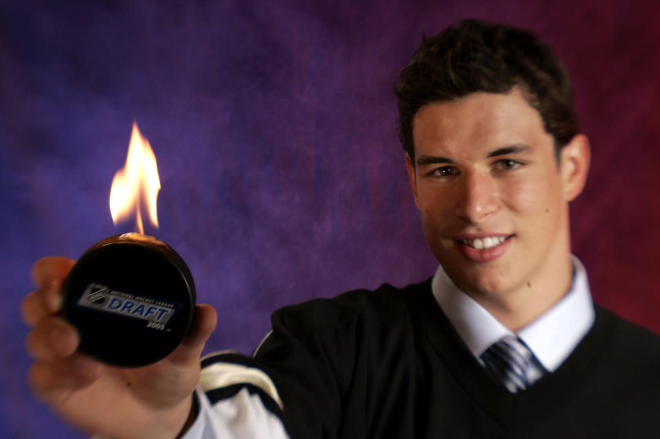 The NHL had to tinker with its 2005 draft order following a lost season, and generational talent Sidney Crosby was the top pick that year. (Photo by Brian Bahr/Getty Images for NHL)