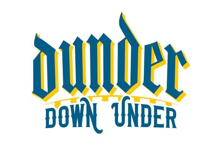 Logo for the iconic Mr. Dunderbak's first satellite location, Dunder Down Under, inside Dunes Brewing in Port Orange.