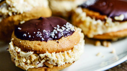 Peanut Cookie Ice Cream Sandwiches