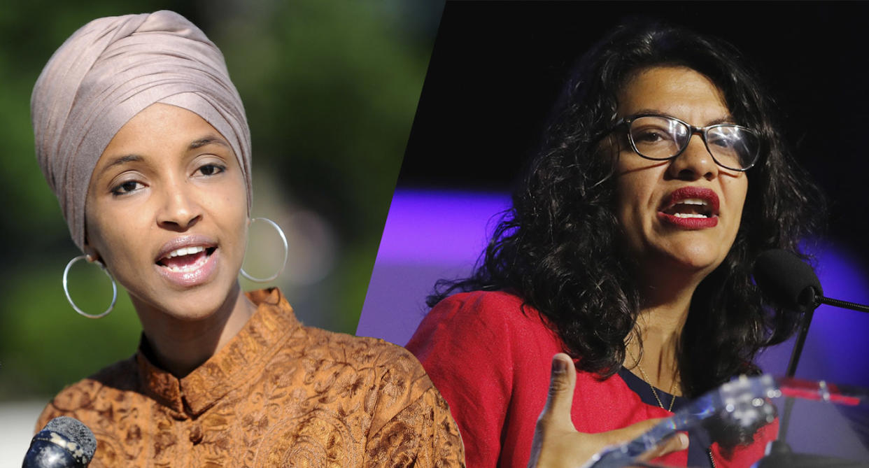 Ilhan Omar, left, and Rashida Tlaib