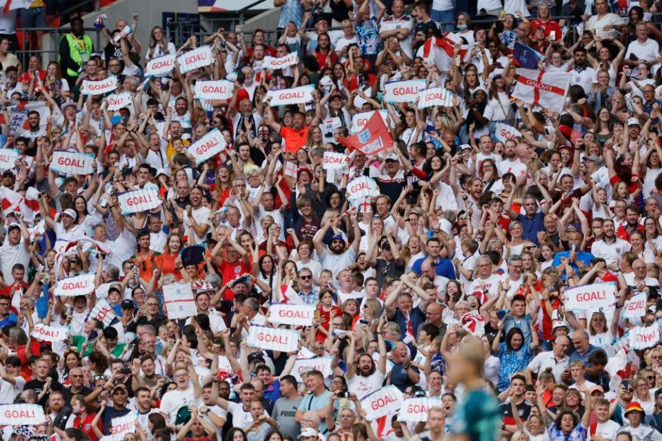 A delirious Wembley crowd during the Euro 2022 final