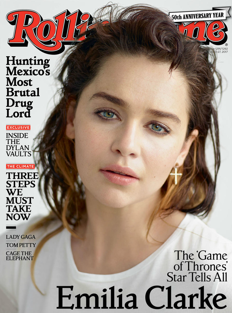 Emilia Clarke en la portada de Rolling Stone (julio, 2017)