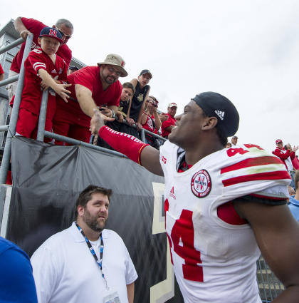 Nebraska defensive lineman Randy Gregory. (Doug McSchooler/AP)