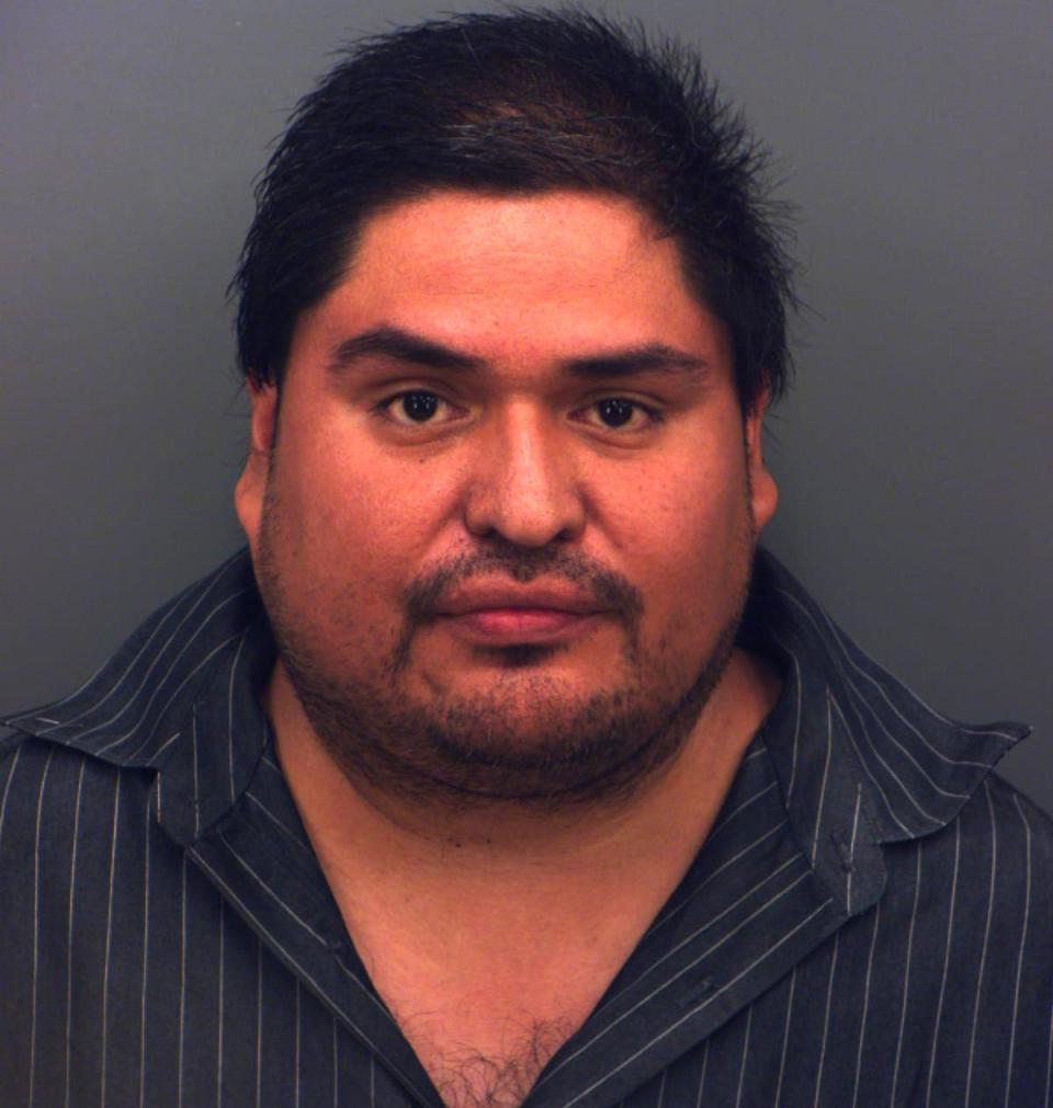 Oscar Rodriguez faces a murder charge in the shooting death of Joel Holguin, 36, on Valle Verde Road in Socorro, Texas, on Aug. 1, 2024.