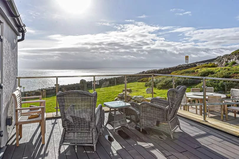 The cottage has incredible views of the Irish sea