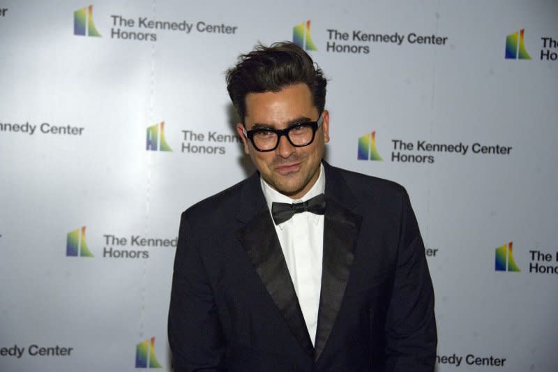 Dan Levy arrives for the medallion ceremony honoring the recipients of the 44th Annual Kennedy Center Honors at the Library of Congress in Washington, D.C., on December 4, 2021. The actor turns 40 on August 9. File Photo by Ron Sachs/UPI