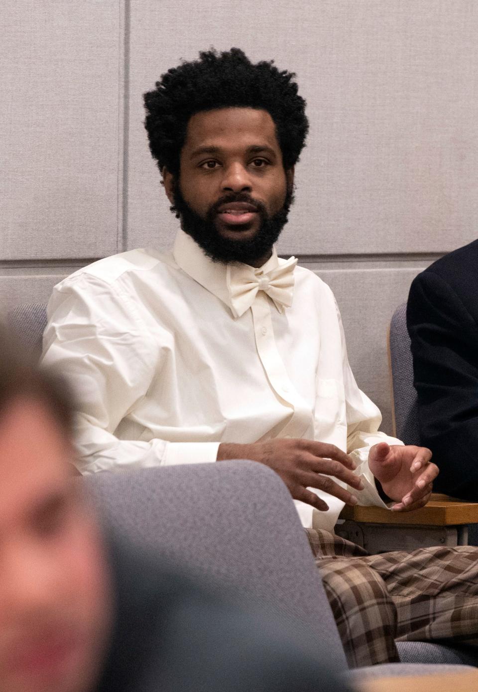 Charles Richardson prepares for jury selection on Monday. Richardson has been convicted of second-degree murder in the shooting death of 32-year-old Kewhan Dernard Thompson.