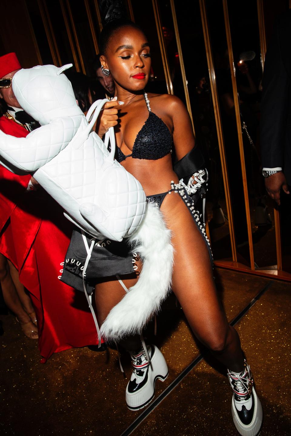 Janelle Monáe attends a 2023 Met Gala after party.