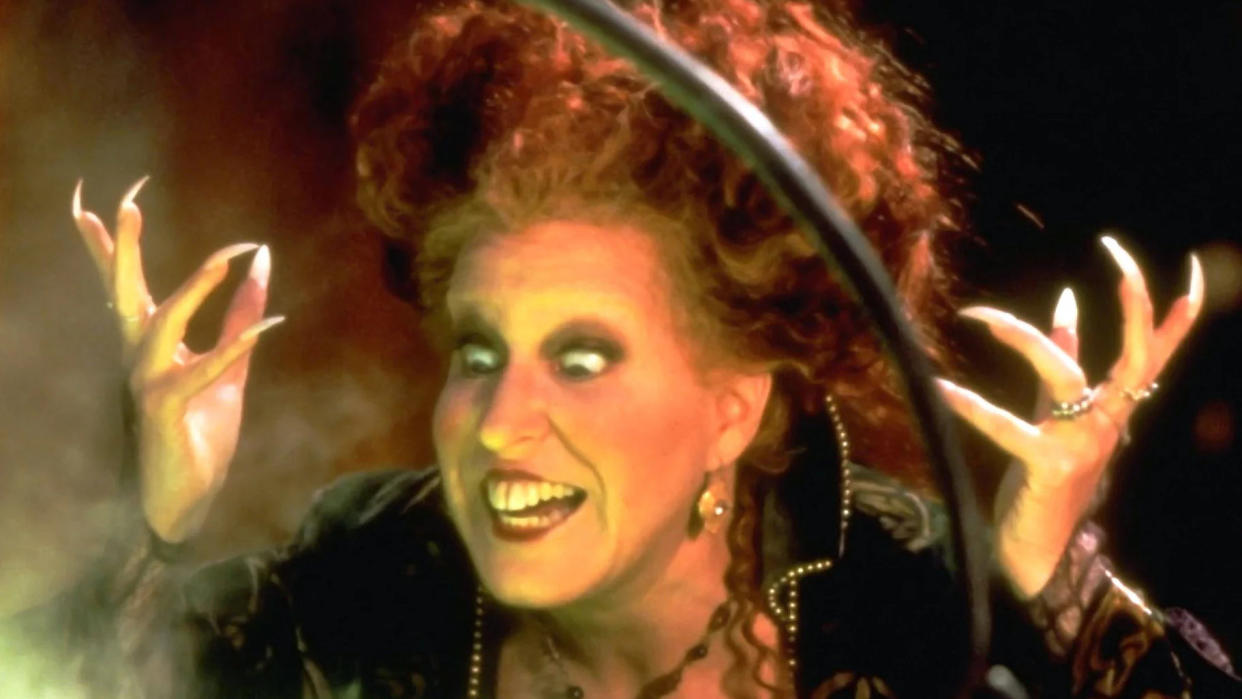 Bette Midler as the witch Winnie Sanderson in 'Hocus Pocus'. (Credit: Buena Vista Pictures)